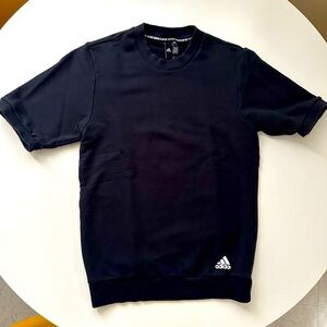 Adidas black 3 stripe sweatshirt